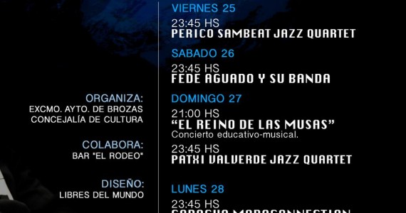 Del 25 al 28 de julio Brozas celebra su IV Festival de Jazz